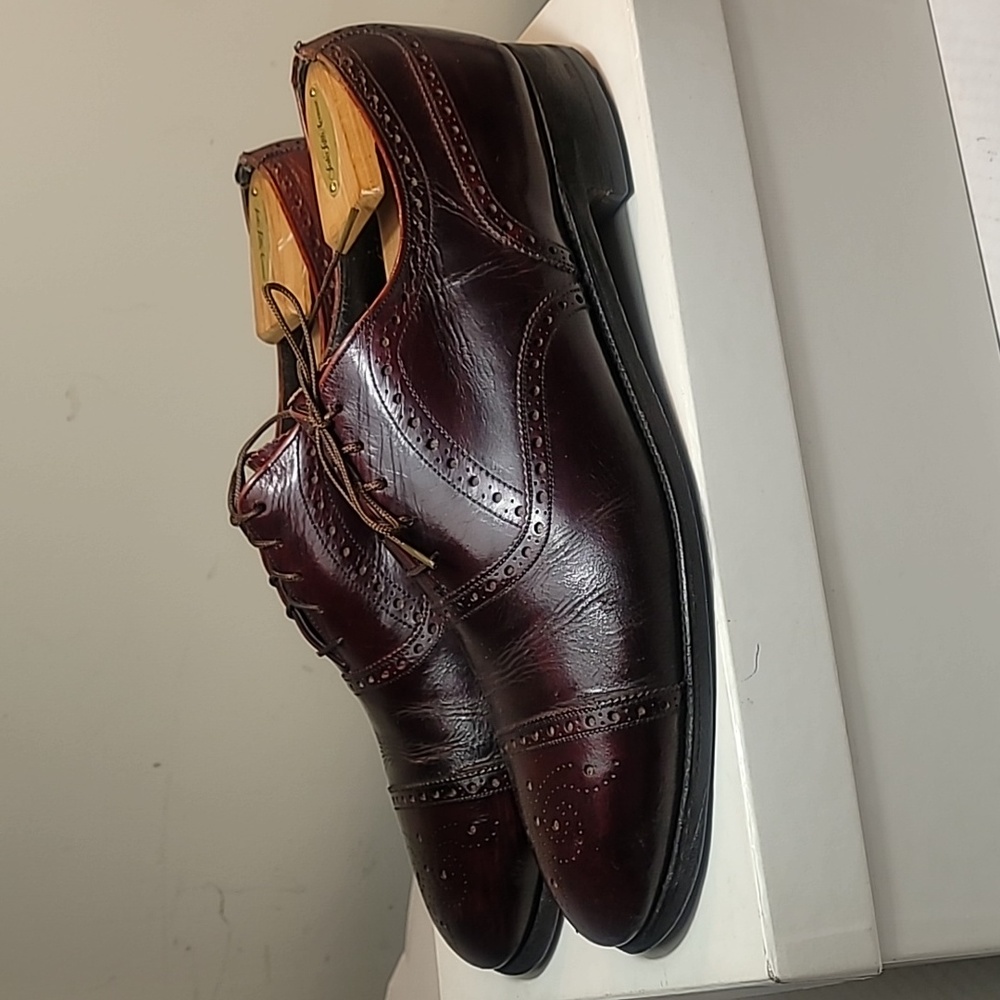 Barrie Ltd Custom Grade ox blood brogue cap toe oxfords size 11.5